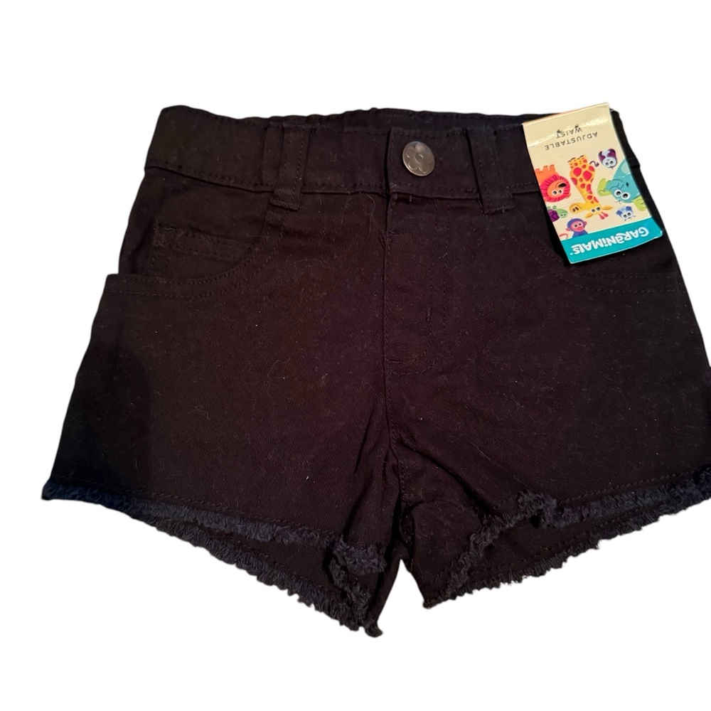 Garanimals Black Denim Adjustable Waist Shorts Girls Size 4T